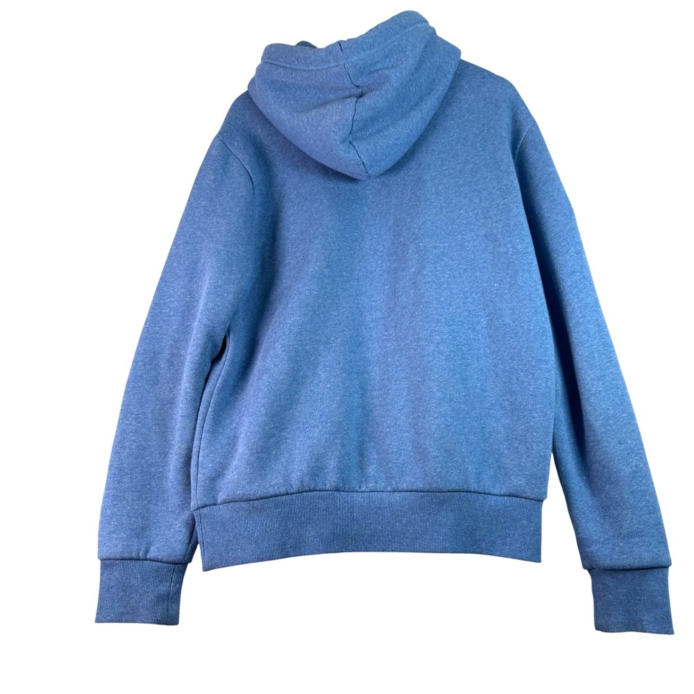 Vintage Superdry Mens Tokyo Logo Hoodie Blue on Blue Pullover Hoodie Sz L Large - Picture 3 of 5